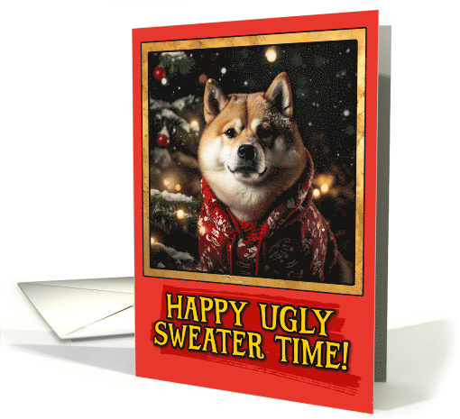 Akita Ugly Sweater Christmas card (1799016)