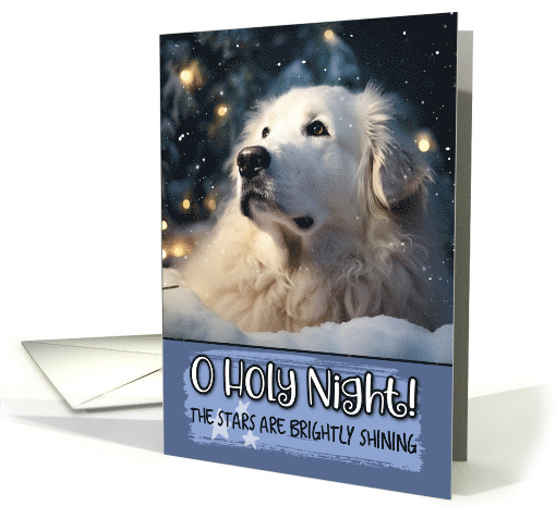 Kuvasz O Holy Night Christmas card (1799516)