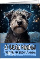 Hungarian Pumi O Holy Night Christmas card