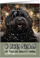 Hungarian Puli O Holy Night Christmas card