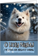 Canadian Eskimo Dog O Holy Night Christmas card