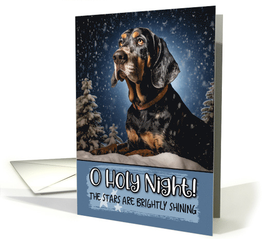 Bluetick Coonhound O Holy Night Christmas card (1799538)