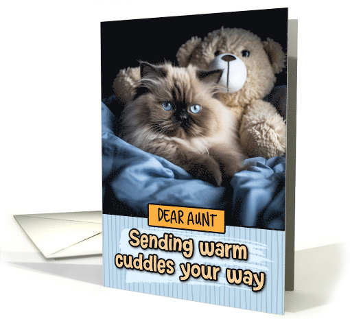 Aunt Warm Cuddles Himalayan Cat card (1799594)