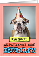 Sponsee Happy Birthday Bulldog Puppy card