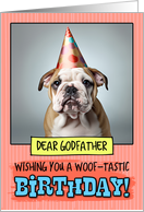 Godfather Happy Birthday Bulldog Puppy card