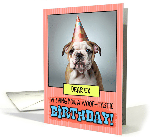Ex Happy Birthday Bulldog Puppy card (1800346)