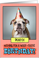 Ex Happy Birthday Bulldog Puppy card
