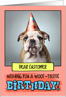 Customer Happy Birthday Bulldog Puppy card