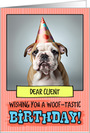 Client Happy Birthday Bulldog Puppy card