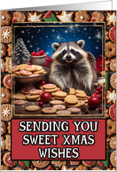 Raccoon Sweet Christmas Wishes card