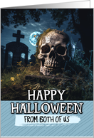 From Couple Happy Halloween Cemetery Skull card