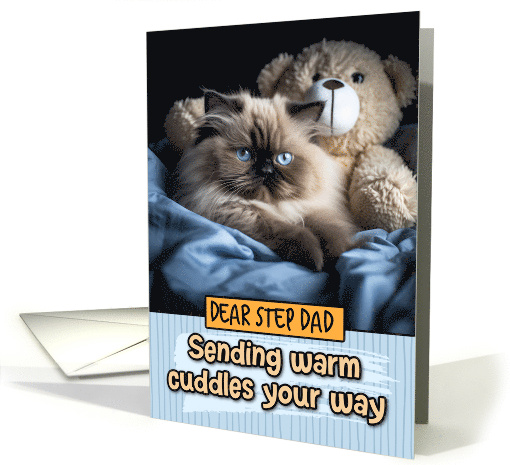 Step Dad Warm Cuddles Himalayan Cat card (1802326)