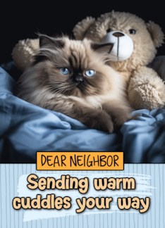 Neighbor Warm Cuddles Himalayan Cat