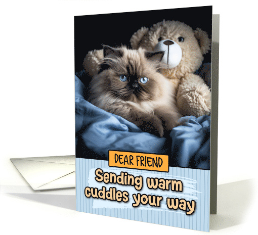 Friend Warm Cuddles Himalayan Cat card (1802814)