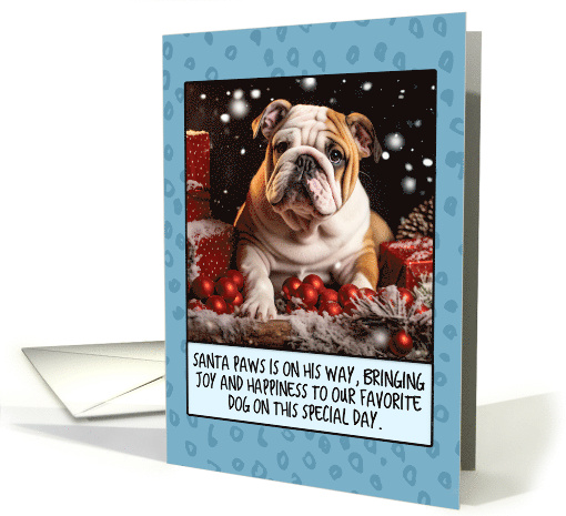 English Bulldog Christmas card (1802830)