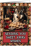 Wolf Sweet Christmas Wishes card
