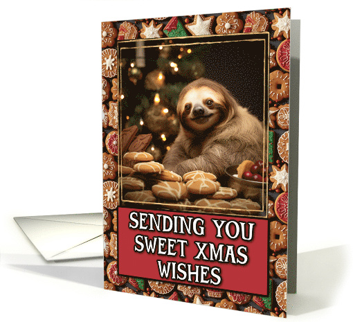 Sloth Sweet Christmas Wishes card (1802842)