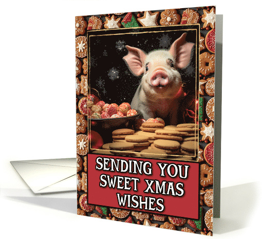 Piglet Sweet Christmas Wishes card (1802848)