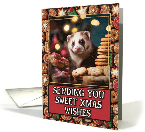 Ferret Sweet Christmas Wishes card (1802872)