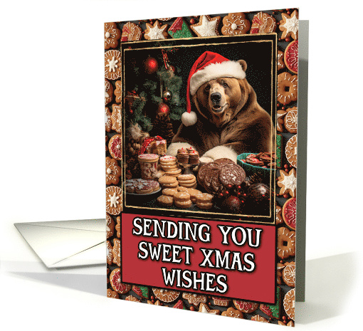 Brown Bear Sweet Christmas Wishes card (1802876)