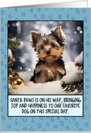 Yorkshire Terrier Christmas card