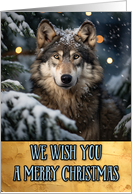 Wolf Merry Christmas card