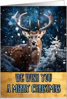 Stag Merry Christmas card