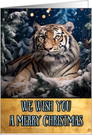 Tiger Merry Christmas card