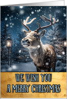 Reindeer Merry Christmas card