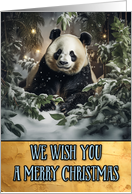 Panda Bear Merry Christmas card