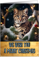 Ocelot Merry Christmas card