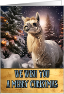 Llama Merry Christmas card
