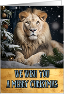 Lion Merry Christmas card