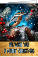 Kingfisher Merry Christmas card