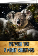 Koala Bear Merry Christmas card