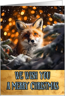 Fox Merry Christmas card