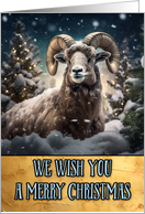 Bighorn Sheep Merry Christmas card