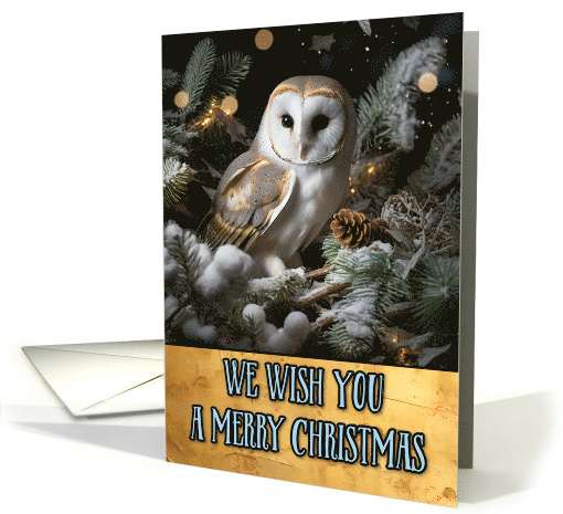 Barn Owl Merry Christmas card (1803634)
