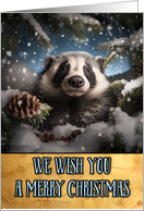 Badger Merry Christmas card