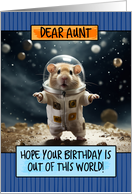 Aunt Happy Birthday Space Hamster card