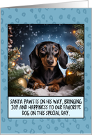 Dachshund Christmas card