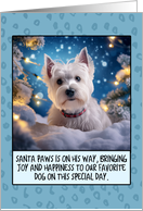 West Highland White Terrier Christmas card