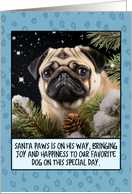 Pug Christmas card