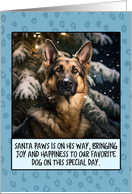 German Shepherd Christmas card