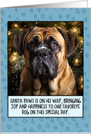 Bull Mastiff Christmas card