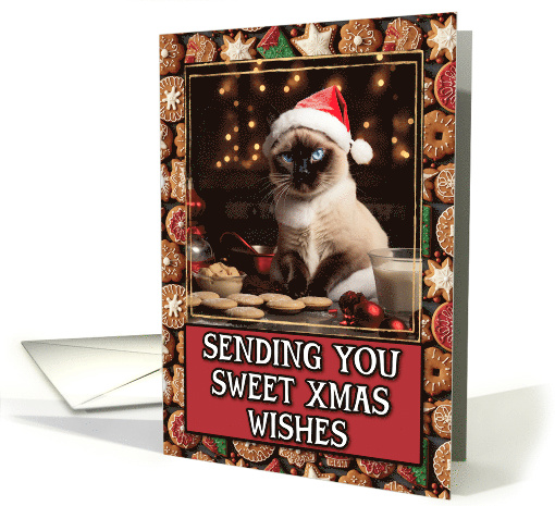 Siamese Cat Sweet Christmas Wishes card (1806478)
