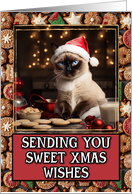 Siamese Cat Sweet Christmas Wishes card