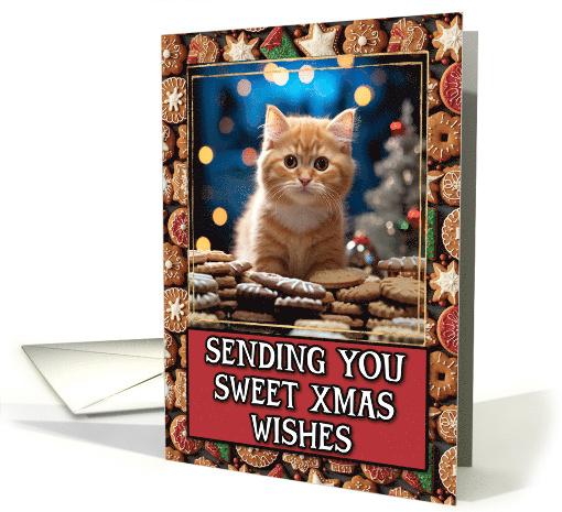 Ginger Kitten Sweet Christmas Wishes card (1806480)