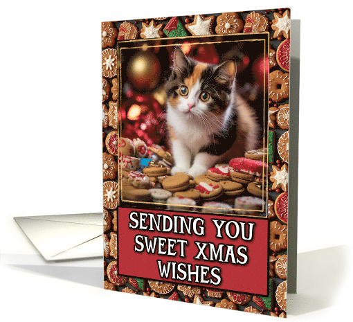 Calico Kitten Sweet Christmas Wishes card (1806490)