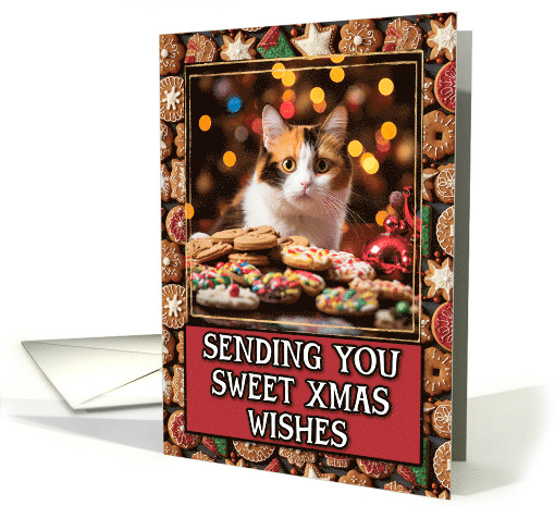 Calico Cat Sweet Christmas Wishes card (1806492)